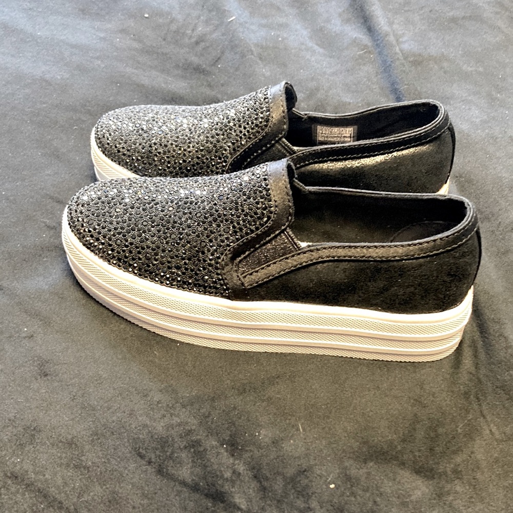 SKECHERS KIDS Double Up Lil' Glitzy Gal Slip-on Sneakers